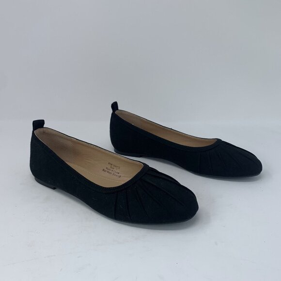 Journee Collection Tannya Ballet Flats Women 7 Black Vegan Leather Slip On S0765 - Picture 1 of 11